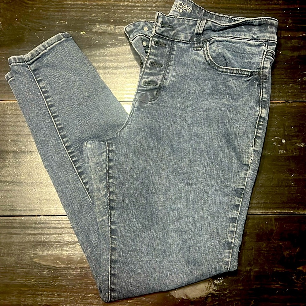 Maurices high rise dark wash jegging size L